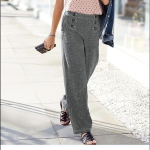 High rise linen sailor pants size small